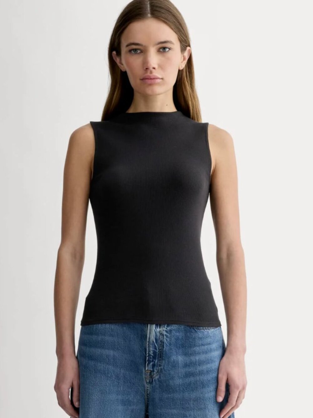 Luxe Rib Funnel-Neck Tank